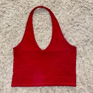 brandy melville red halter top